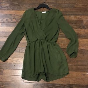 Olive green romper